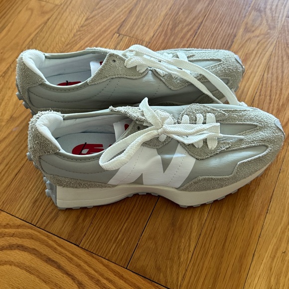 New Balance Sage Green and White Sneakers - Picture 6 of 9